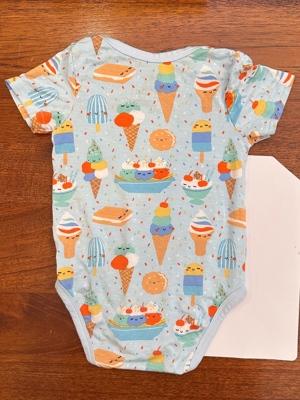 NWOT Little Sleepies Blueberry Ice Cream Social Bodysuit, 12-18M - Picture 6 of 7